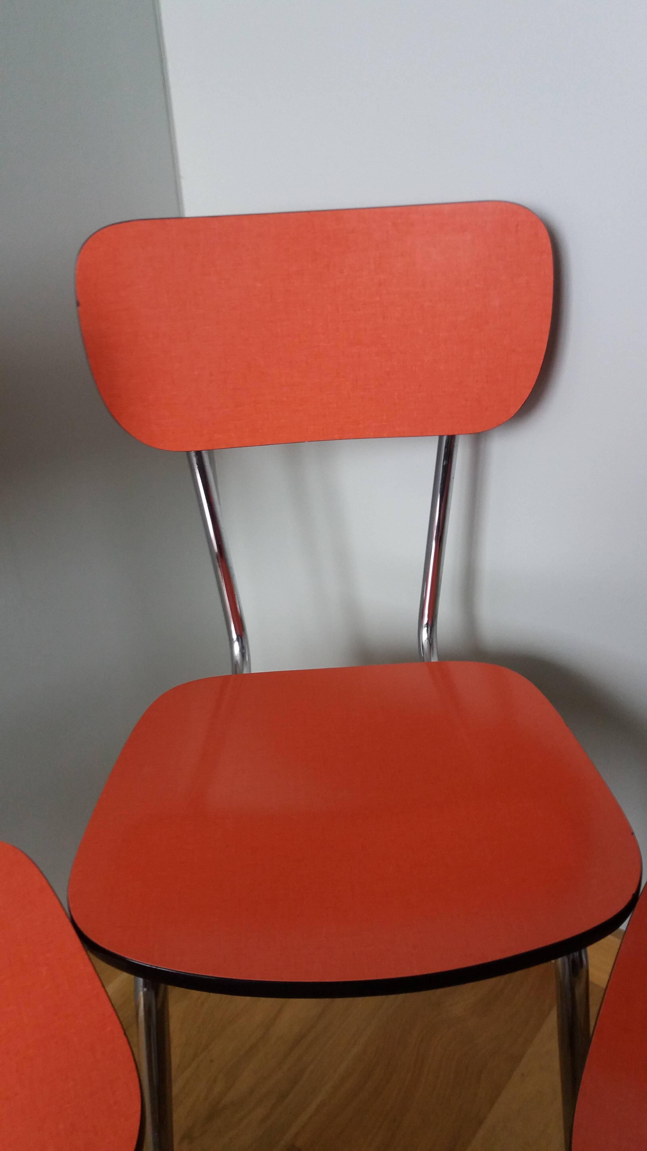 Chairs in formica and chrome metal