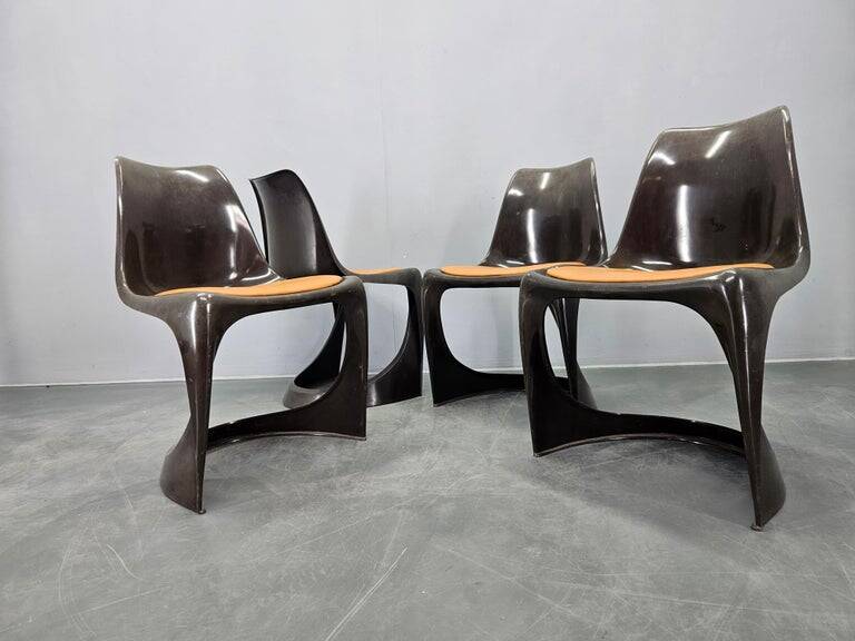 Set of four dining chairs Steens Østergaard A-Line 290, Cado, Denmark, 1960s