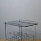 Rolling furniture serving for HIFI vinyl storage chrome & smoked glass 1970s