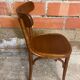 Antique bistro chair dark turned wood vintage