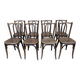 8 Bistro Chairs Baumann Curved Wood Art Nouveau – Early 20th Century