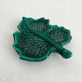 Vallauris green leaf slip bowl