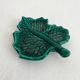 Vallauris green leaf slip bowl