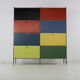 Rangement mural coloré des années 50 par Wim Rietveld pour Gispen
