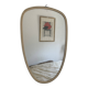 Vintage 1960 asymmetrical mirror in free form - 40 x 26 cm