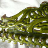 Pediment glazed enameled cast-iron