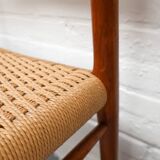 Niels Möller Model 75 Paper Cord Dining Chairs