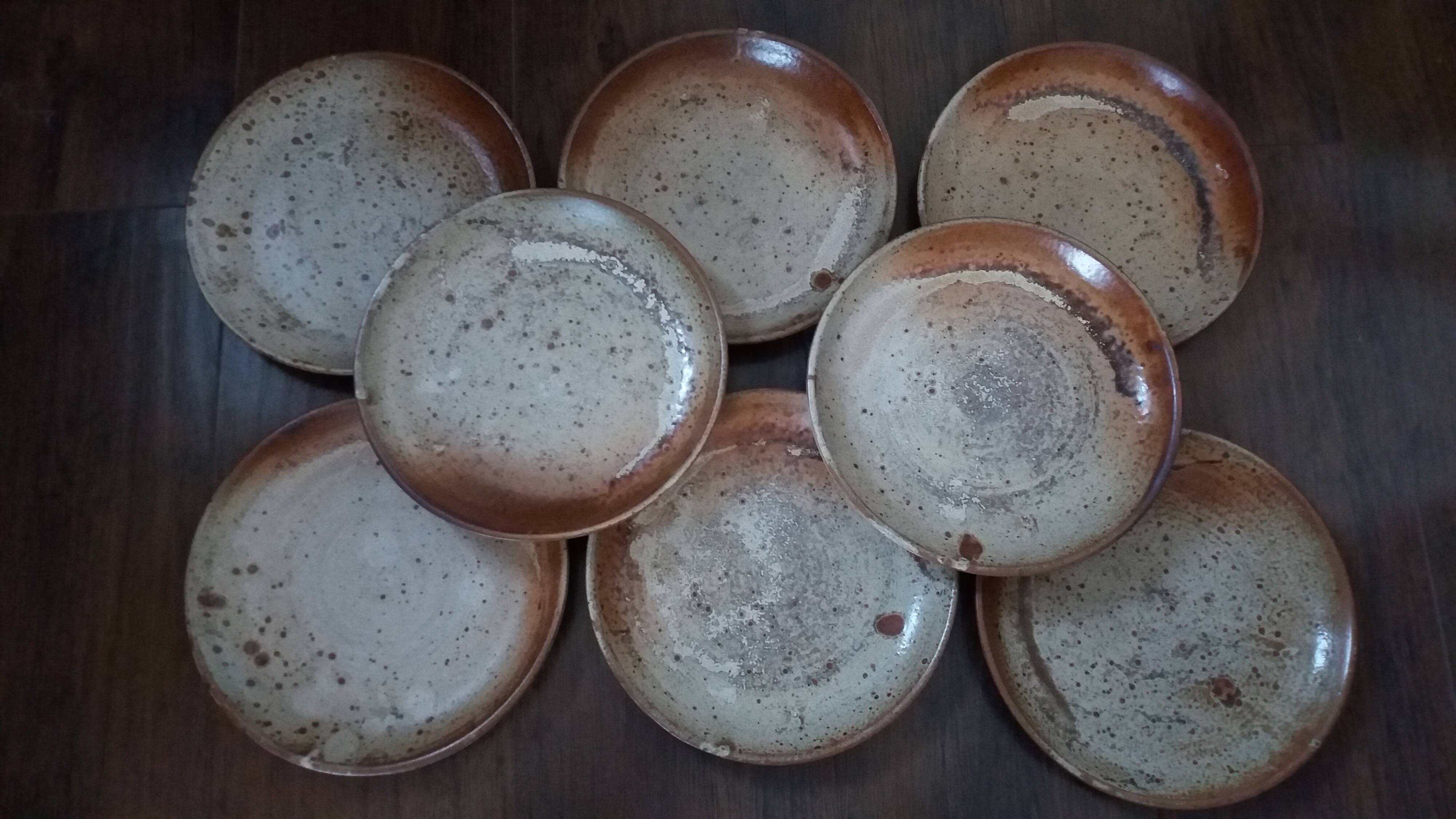 Stoneware plates from Puisaye by Jean-Pierre Prud’homme