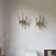 Pair of Regency brass wall lights in Italy