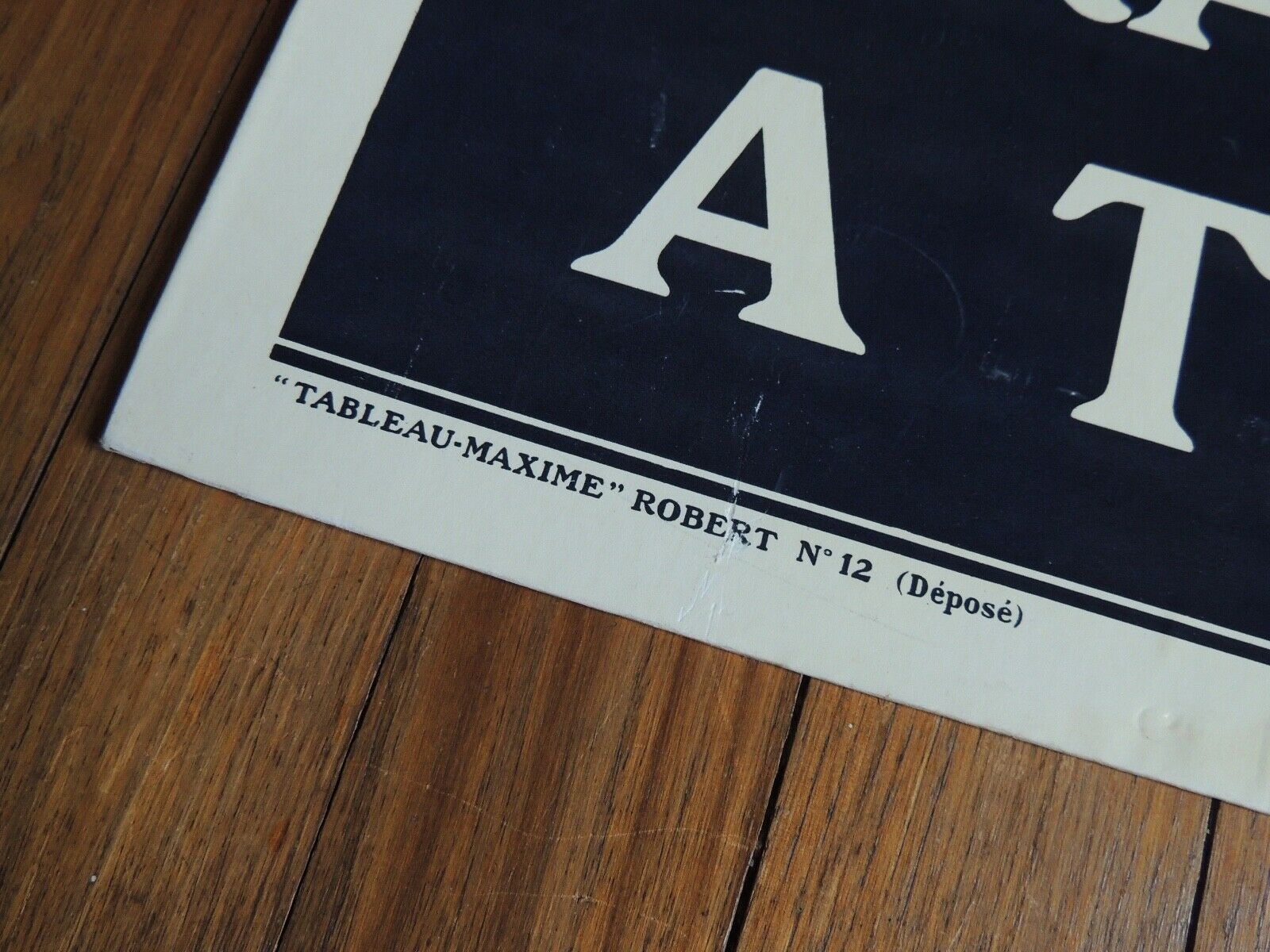 Factory sign "tableau-Maxime" Robert n°12 Spitting on Earth