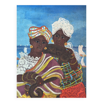 Ivan Moraes - Two Bahian women 1970 - Brazil