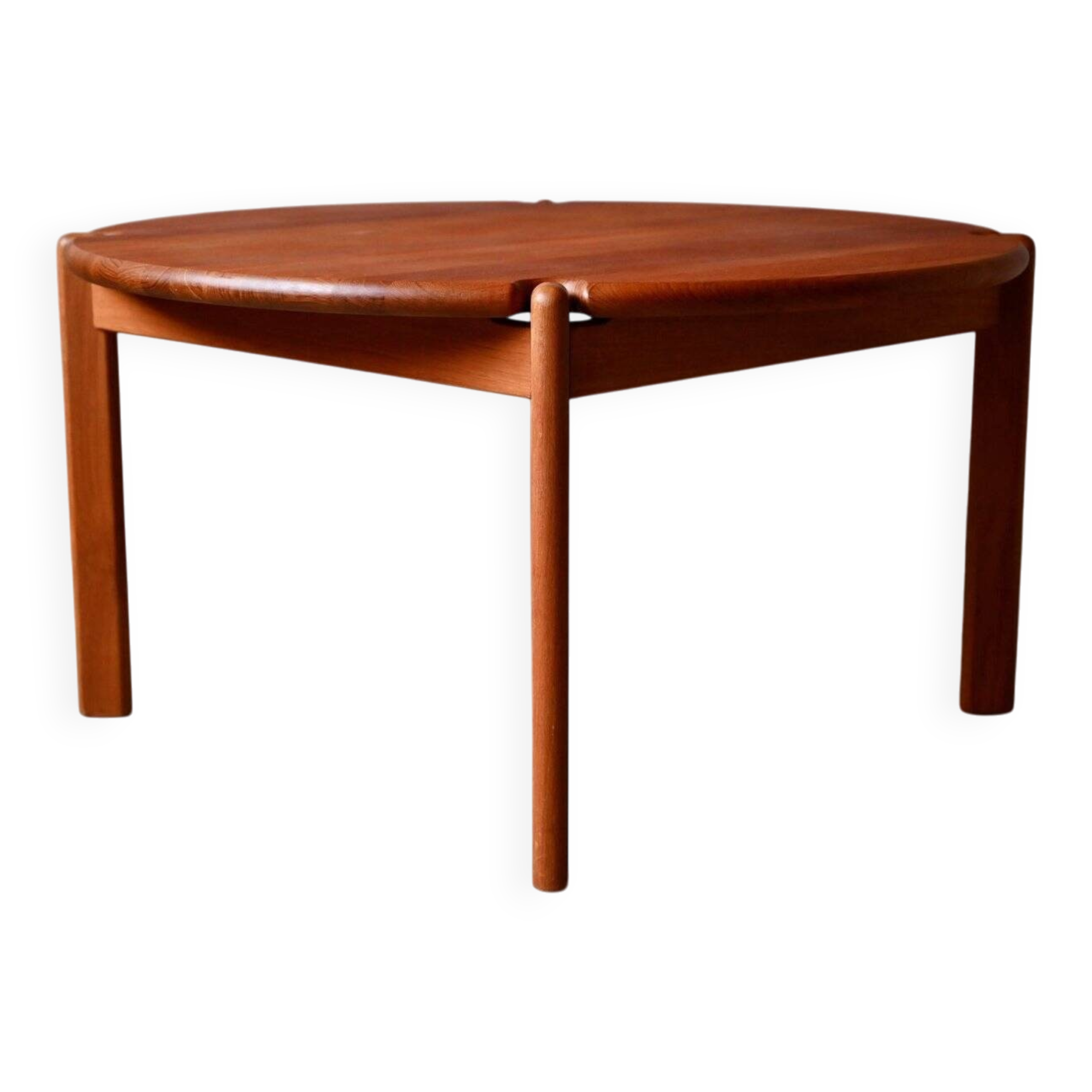 Solid wood coffee table, organic Scandinavian design, vintage retro 80s.