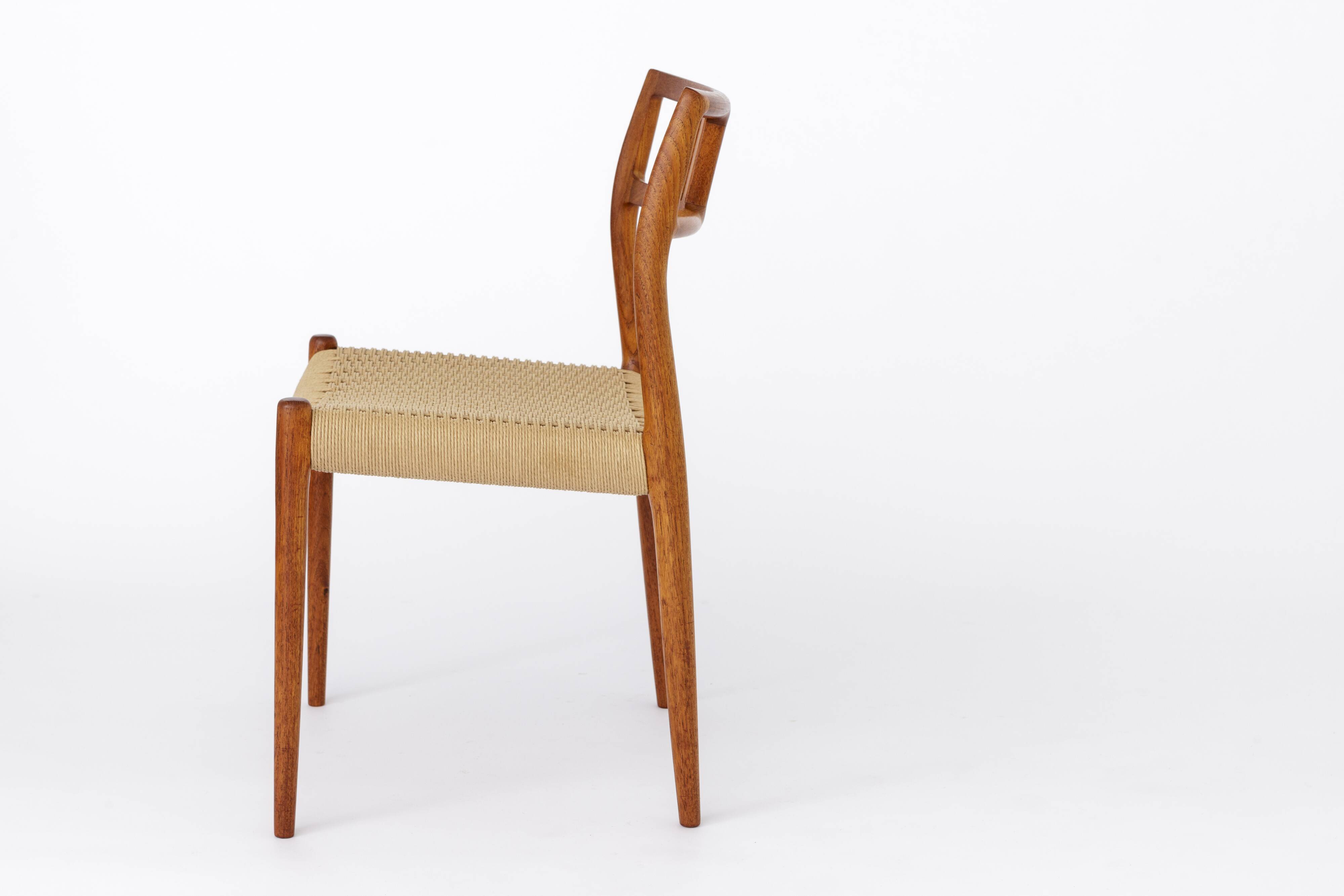 6 chaises danoises en teck par Niels Otto Møller Modèle 79, années 1960