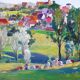 Countryside landscape oil on isorel by charley garry (1891_1973)