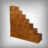 Kaidan Tansu staircase furniture in teak – 2nd part 20th century