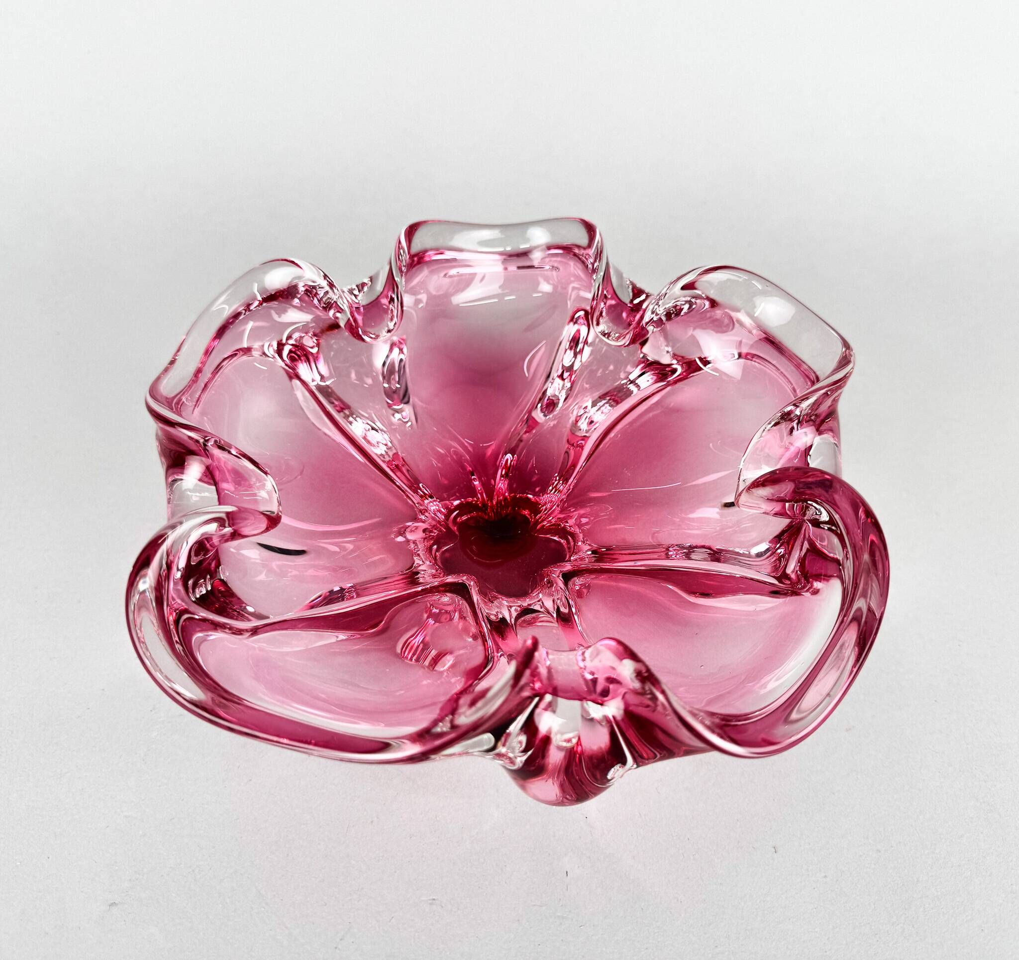 Vintage Art Glass Bowl by Josef Hospodka for Chribska Glassworks, 1960's