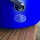 Modernist lamp from the 80s-90s cobalt blue Klein blue Vianne glass
