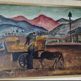 Oil Painting Patrik Reutersvärd / Landscape / Countryside / Horse