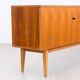 1960s walnut grand buffet, manufacturer Royal Sweden.