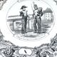 Sarreguemines U&C illustrated talking plate "Napoleon" 19th century.