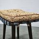 TON Mid-Century Beech Stool with Original Cushion, Czechoslovakia, circa 19