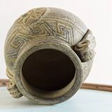 Greek terracotta vase, bronze patina