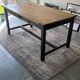 Industrial dining table (mango wood) for 6 people