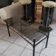 Vintage coffee table 1970 smoked glass