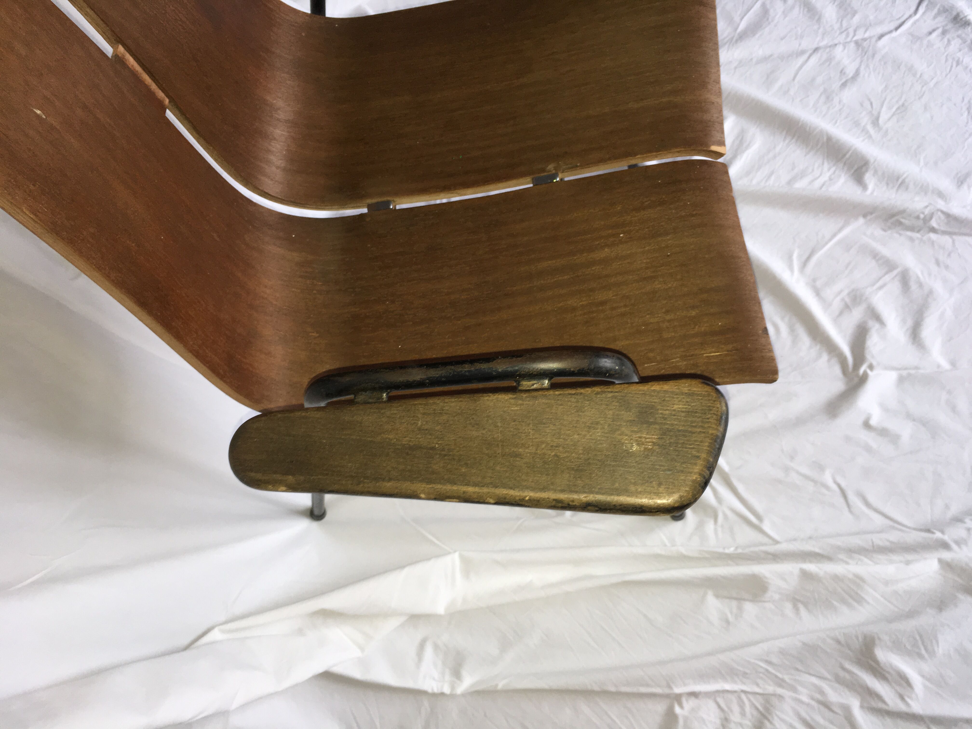Armchair by Hans Bellmann 50's, metal and wood