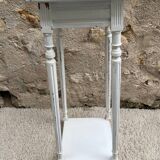 Art Deco wood and marble side table