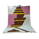 Large Berber Rug Abstract Design 300x200cm - Pink, Yellow & Brown