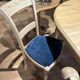 4 chairs with midnight blue velvet seats
