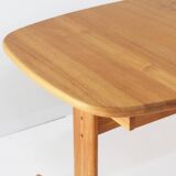 Table à manger ovale extensible vintage danoise en teck massif des années 1960