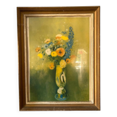 Framed reproduction "Wildflowers" after Odilon Redon