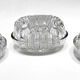 Three Glass Flower Picnics by VMC Reims 60s-70s