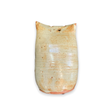 Vase pique fleur representing a sandstone owl, by Ginette and Edouard Solorzano