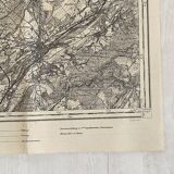 Map of the surroundings of Marche-en-Famenne Belgium vintage 1914