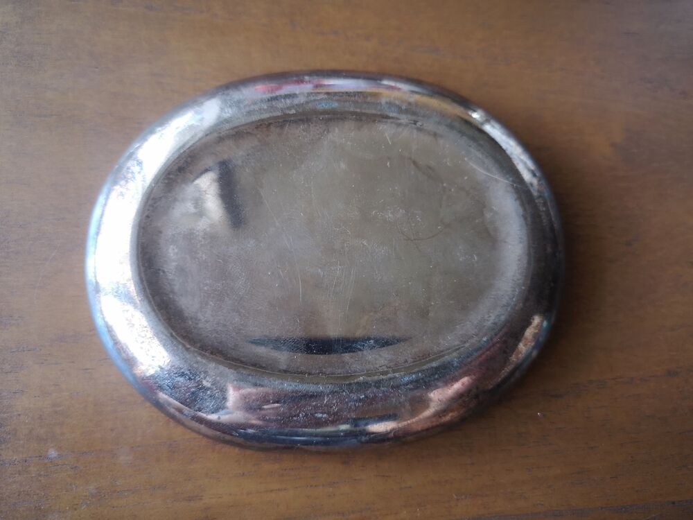Art Deco silver metal soap holder - 1930s