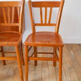Set of 4 Luterma bistro chairs, cane effect, 1950