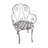 Xix° wrought iron garden armchair