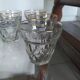 Bvb france regd 1950 glass wine glass and carafe set.