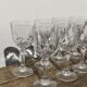 8 antique chiseled crystal stems - classic wine glasses