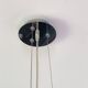 Suspension in matt white glass and stainless steel