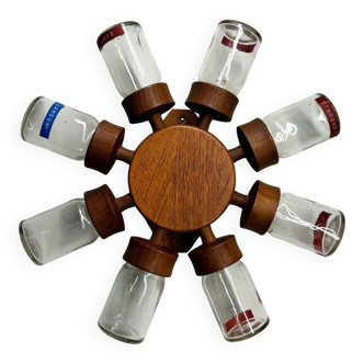 Danish design teak spice wheel from the 60s