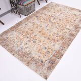5x8 Rug For Farmhouse Room Blue Orange Vintage Rug, 162x262Cm SK 5165
