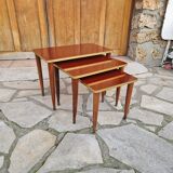 Vintage 1960s nesting coffee table.  
Large table: 54x32 H 41  
Medium