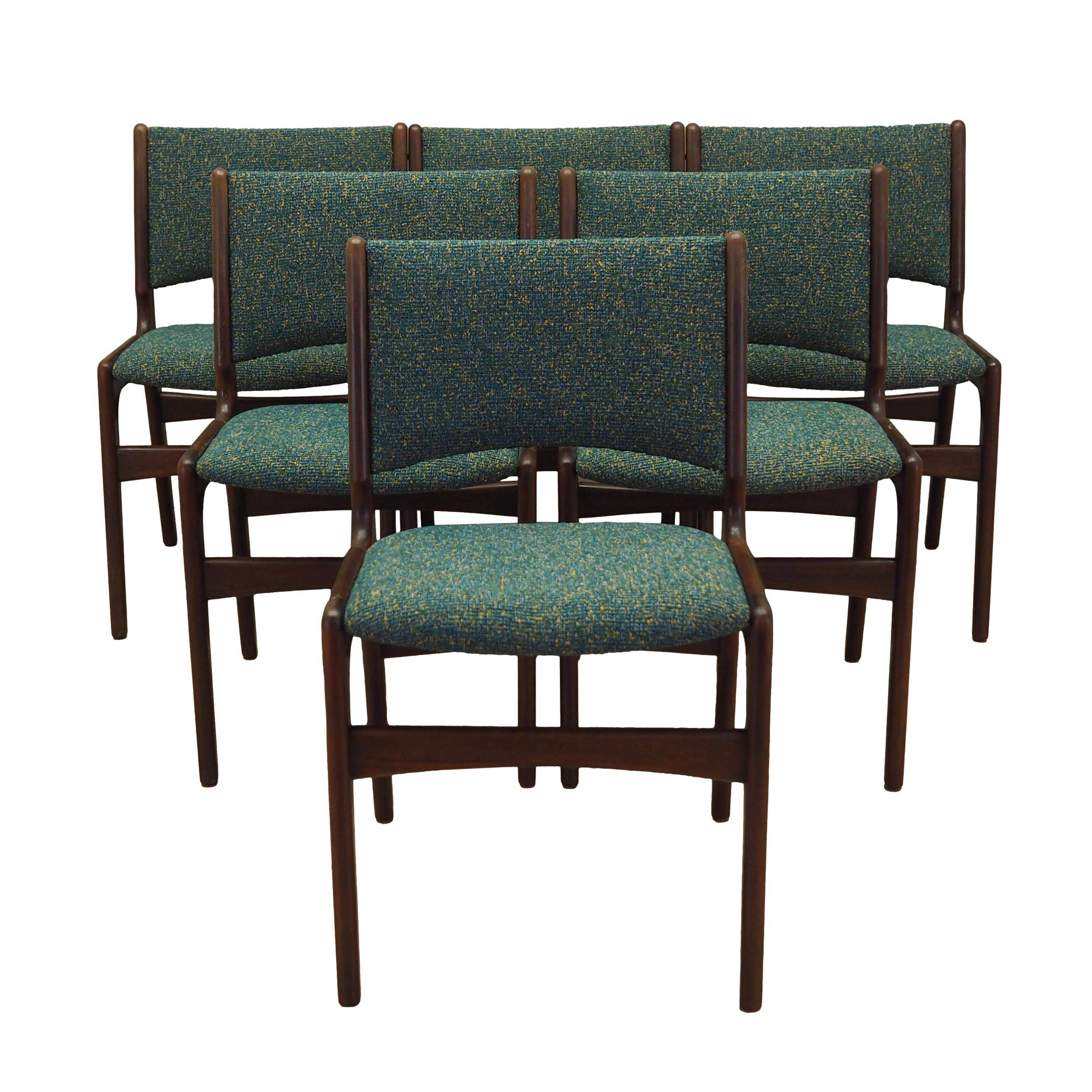Set of six mahogany chairs, Danish design, 1970s, designer: Henning Kjærnul
