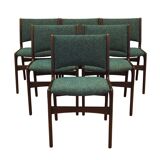 Set of six mahogany chairs, Danish design, 1970s, designer: Henning Kjærnul