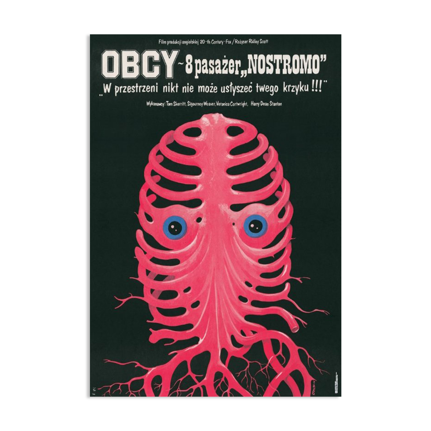 "Alien" polish poster by Jakub Erol, official reprint 1980