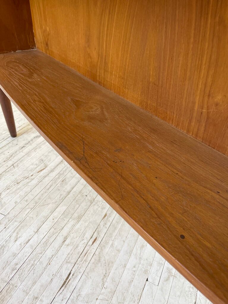 Scandinavian "boomerang" two-sided teak desk Midtjydsk Mobelfabrilk